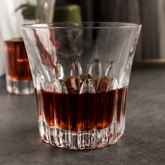 Großhandel 15oz Old Fashioned Dof Crystal Trinkbecher Glaswaren Tasse Barware Round Rock Whiskyglas für Whiskey Cocktail Likör Wein Bier