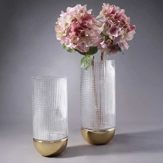 Modernes Dekor, klassischer Blumentopf, hochwertiges Geschenk, gerade Röhre, Glasbläserei, Hydrokultur-Pflanzenvase